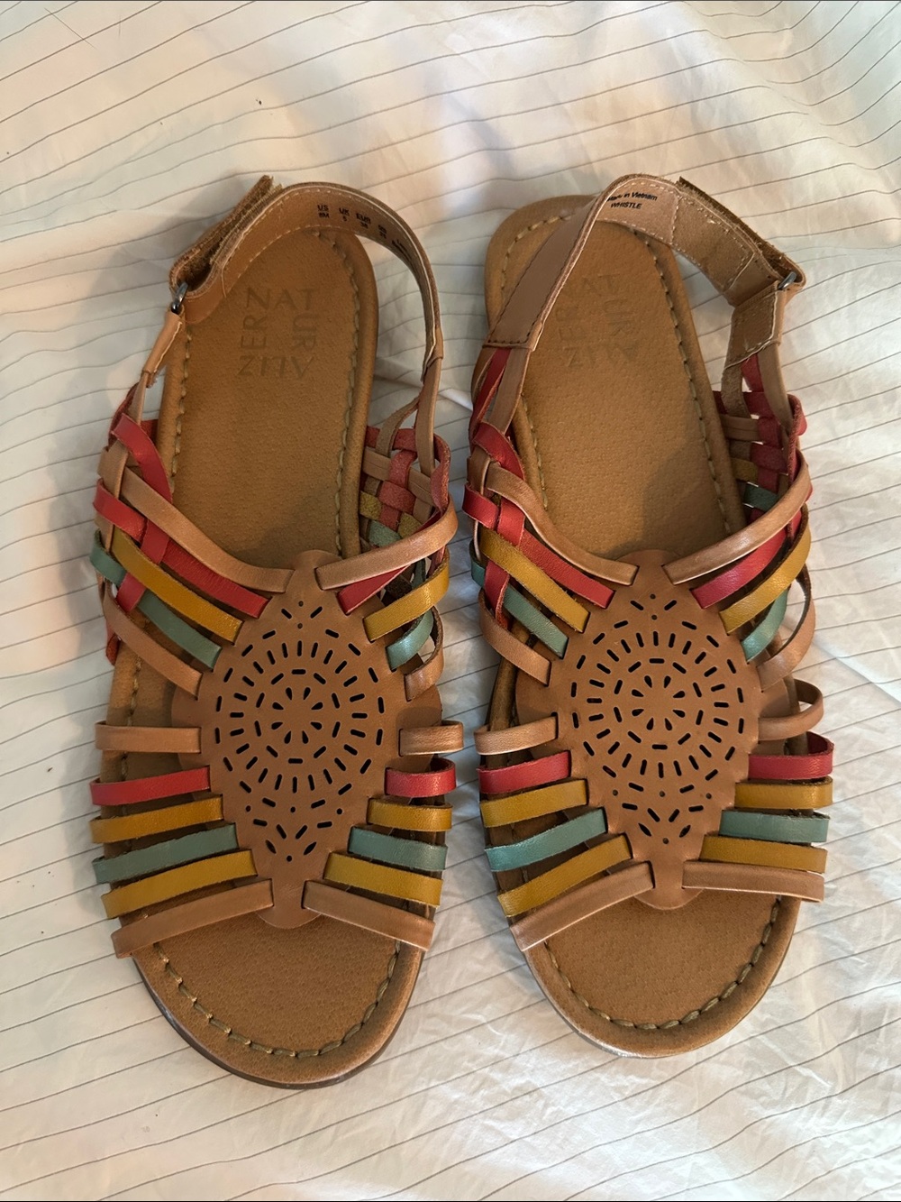 Naturalizer - Tan/Multicolor Women’s Strappy Sandals - 8